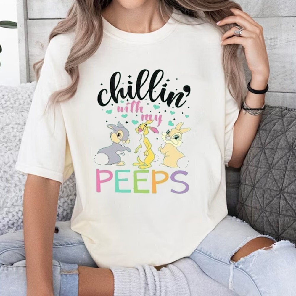Easter Chillin With My Peeps Cute Holiday Unisex T-Shirt